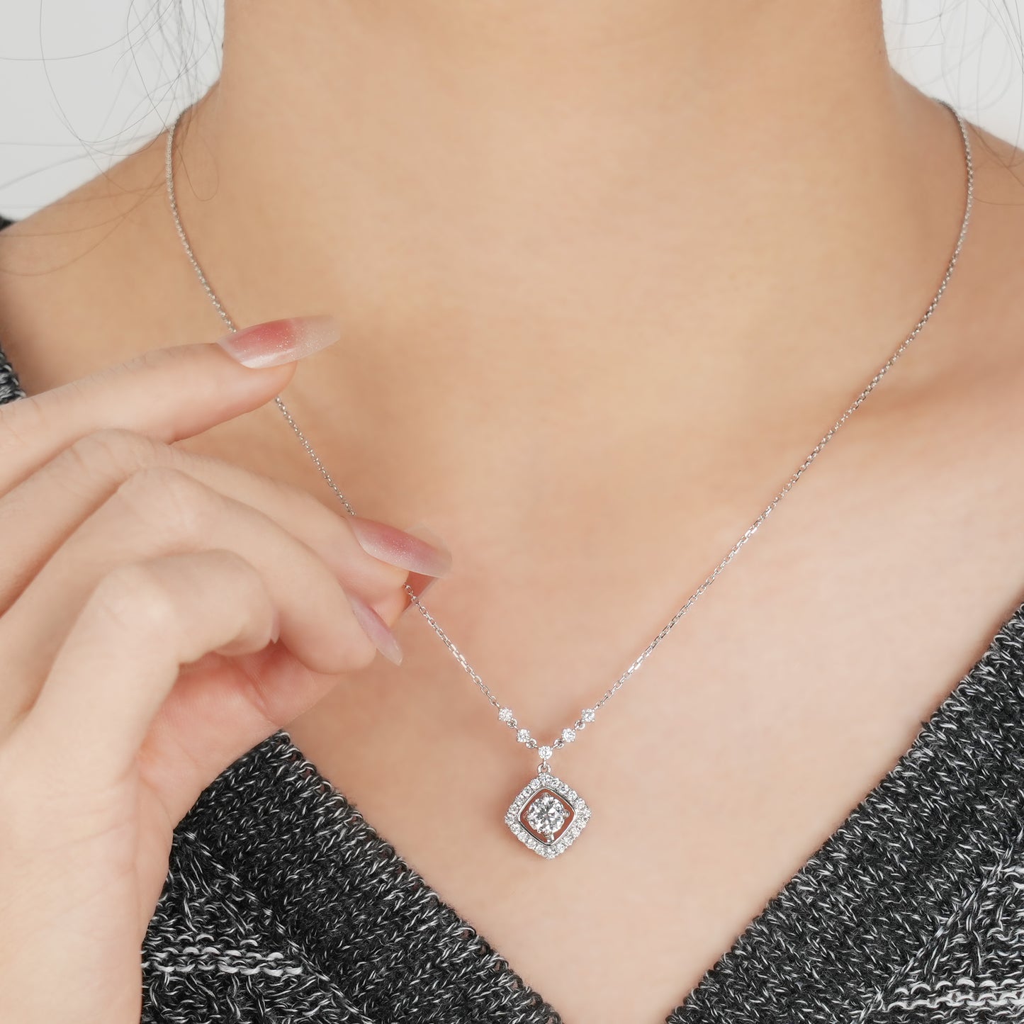 Small Sugar Cube Necklace
