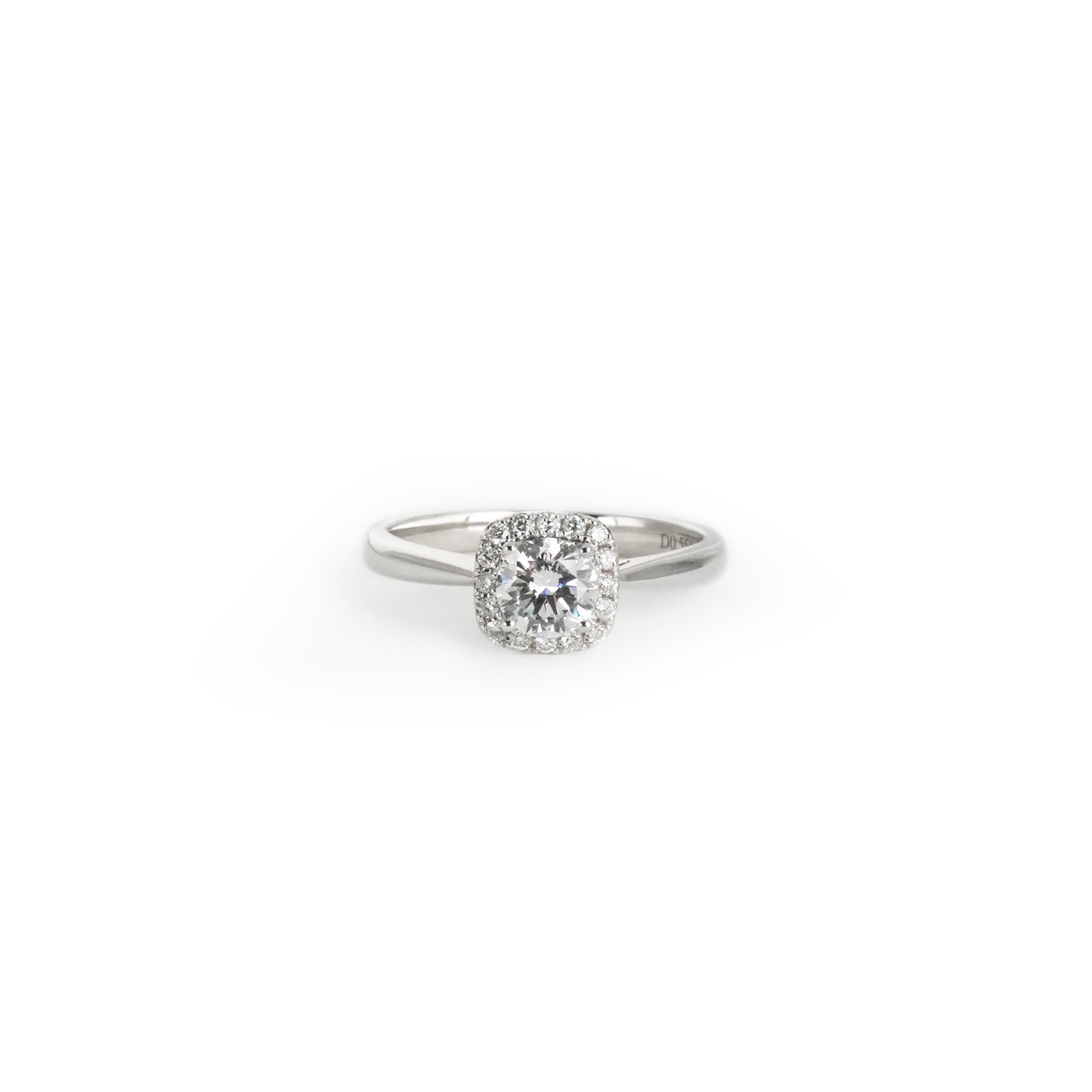 Cube Sugar Halo Set Ring