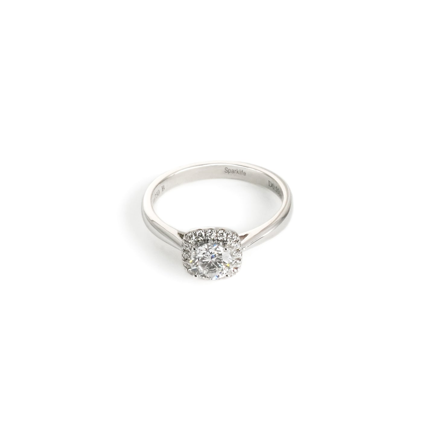 Cube Sugar Halo Set Ring