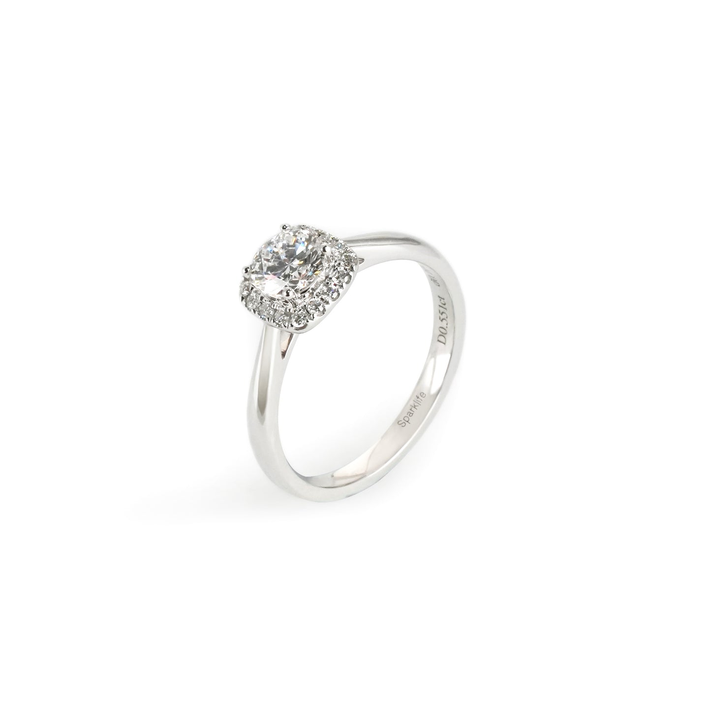 Cube Sugar Halo Set Ring