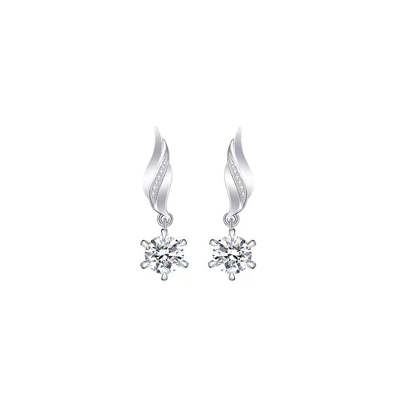 Silver Chain Luminescence Lab-Grown Diamond Earrings