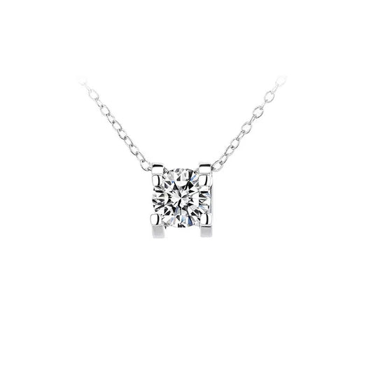 Silver Radiance Lab-Grown Diamond Necklace